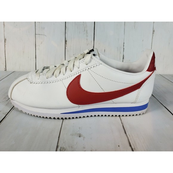 Nike Classic Cortez Forrest Gump Sneakers Women's Size 6 White Red Blue - Picture 4 of 10